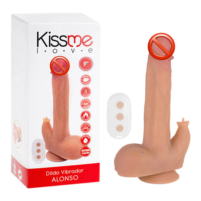 Vibrador a Control Remoto Ultra Realista Doble Estimulación Alonso 9''