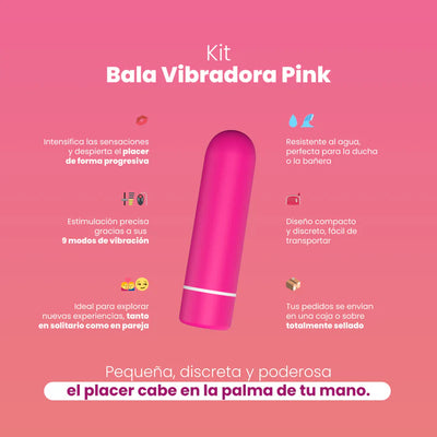 Kit Bala Vibradora Pink Sen Intimo- con 9 modos de vibración para adaptarse a tus deseos.
