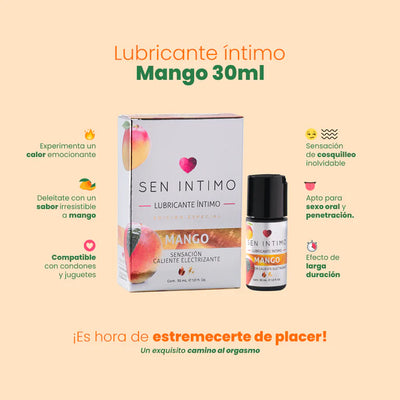 Lubricante íntimo Mango Sensación Caliente Electrizante X 30 ml
