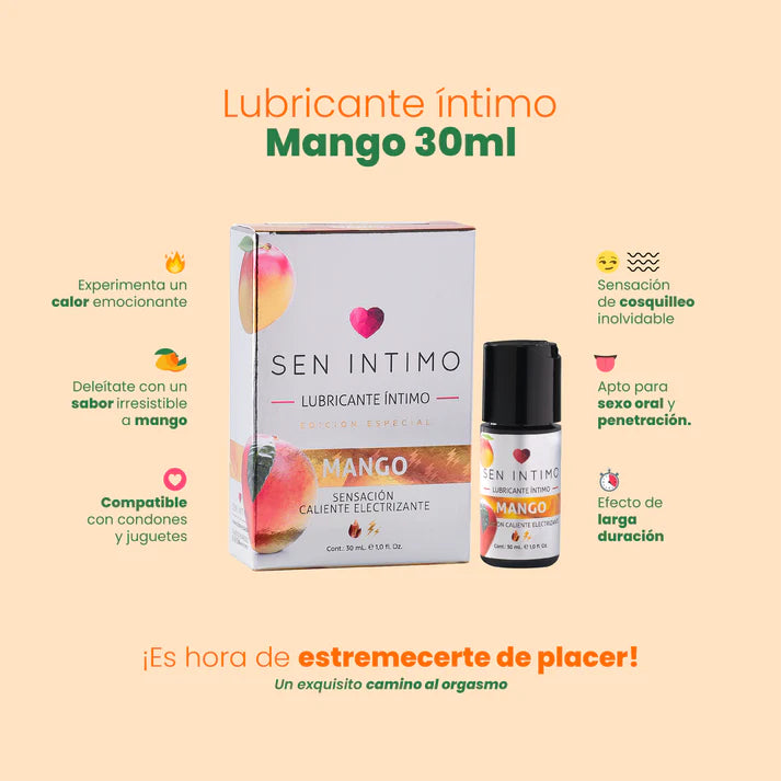 Lubricante íntimo Mango Sensación Caliente Electrizante X 30 ml